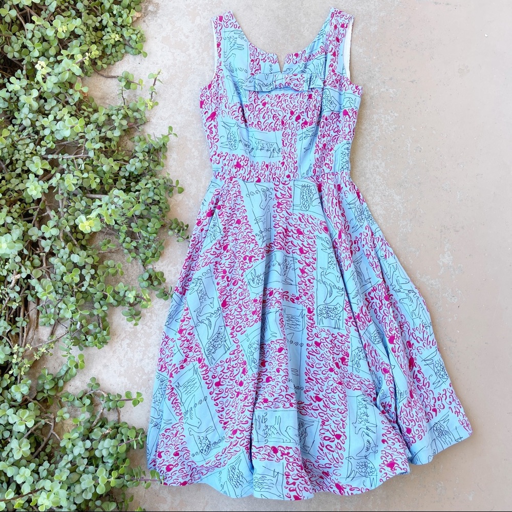 Vintage Ruby Designs Handmade Midi Tea Dress